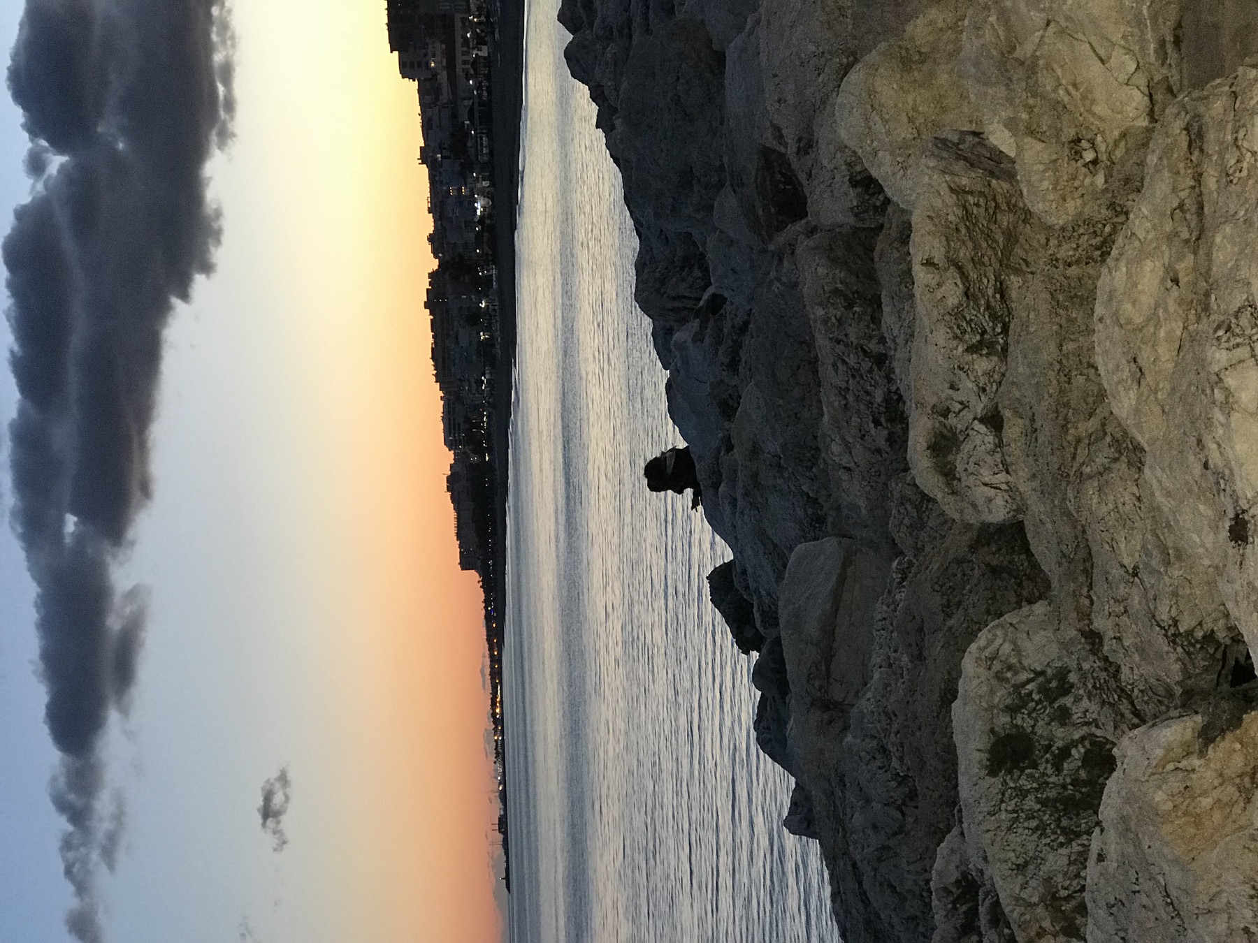 Malaga city and coast view